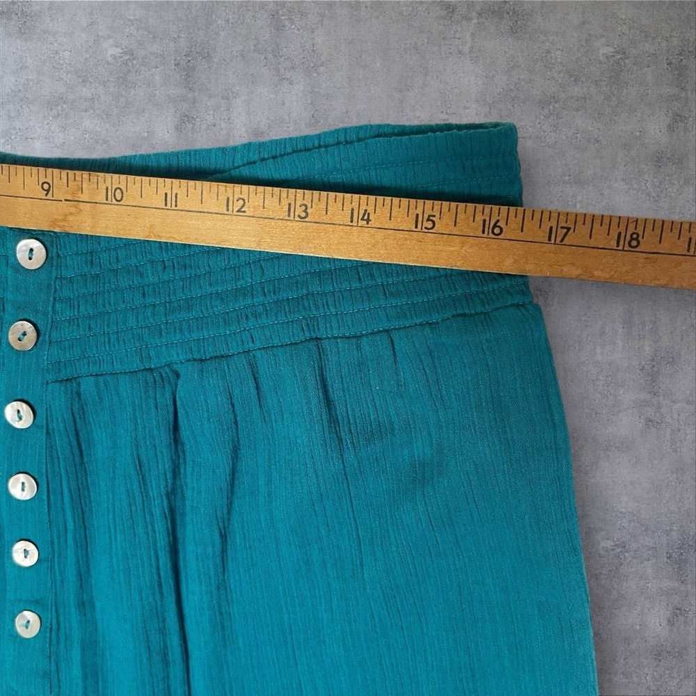 Sundance Beach Dreamer Cotton Gauze  Wide Leg Pants Womens L Elastic Waist Boho - Picture 8 of 11